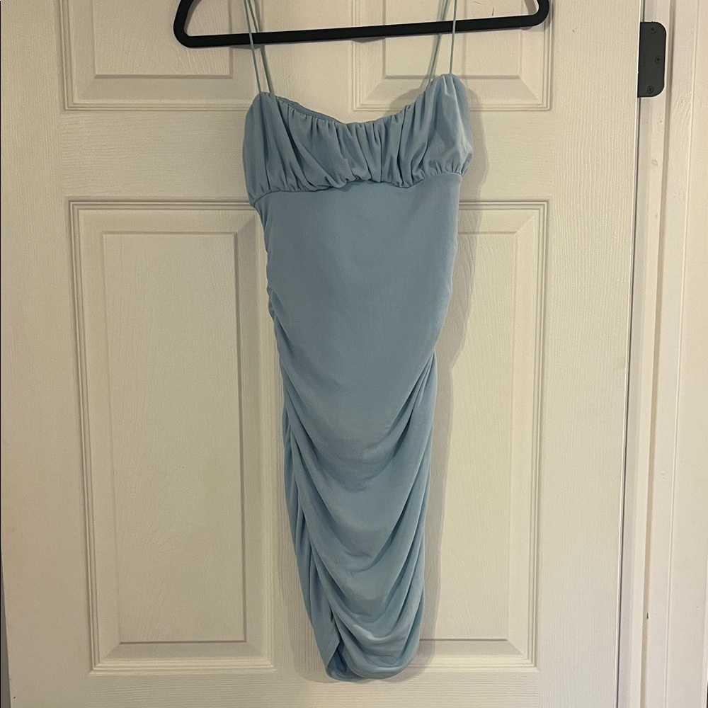 Princess Polly Light Blue Strapless Dress